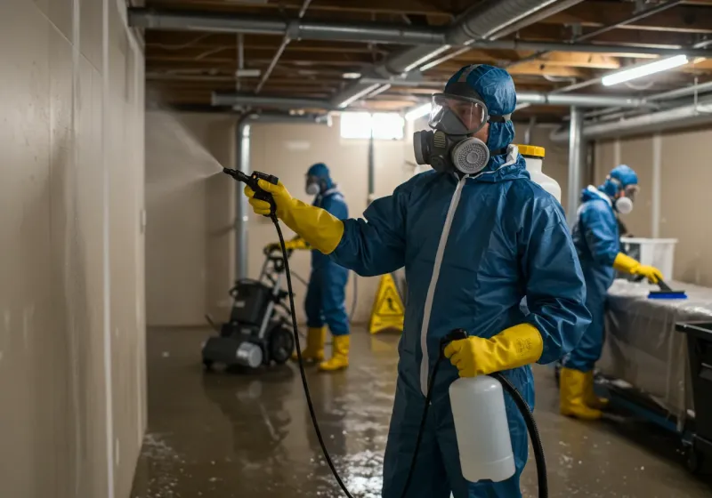 Basement Sanitization and Antimicrobial Treatment process in Anaheim, CA