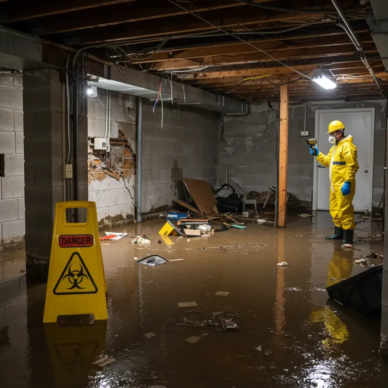 Flooded Basement Electrical Hazard in Anaheim, CA Property